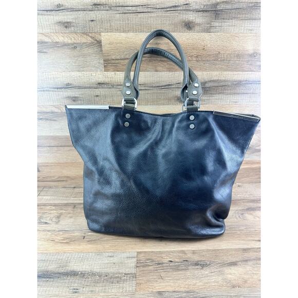 Kenneth Cole New York contemporary carry all expandable tote black leath… - Picture 8 of 10